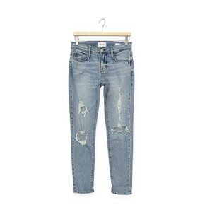 Frame Le Garcon Destroyed Jeans Size 25 Light Blue